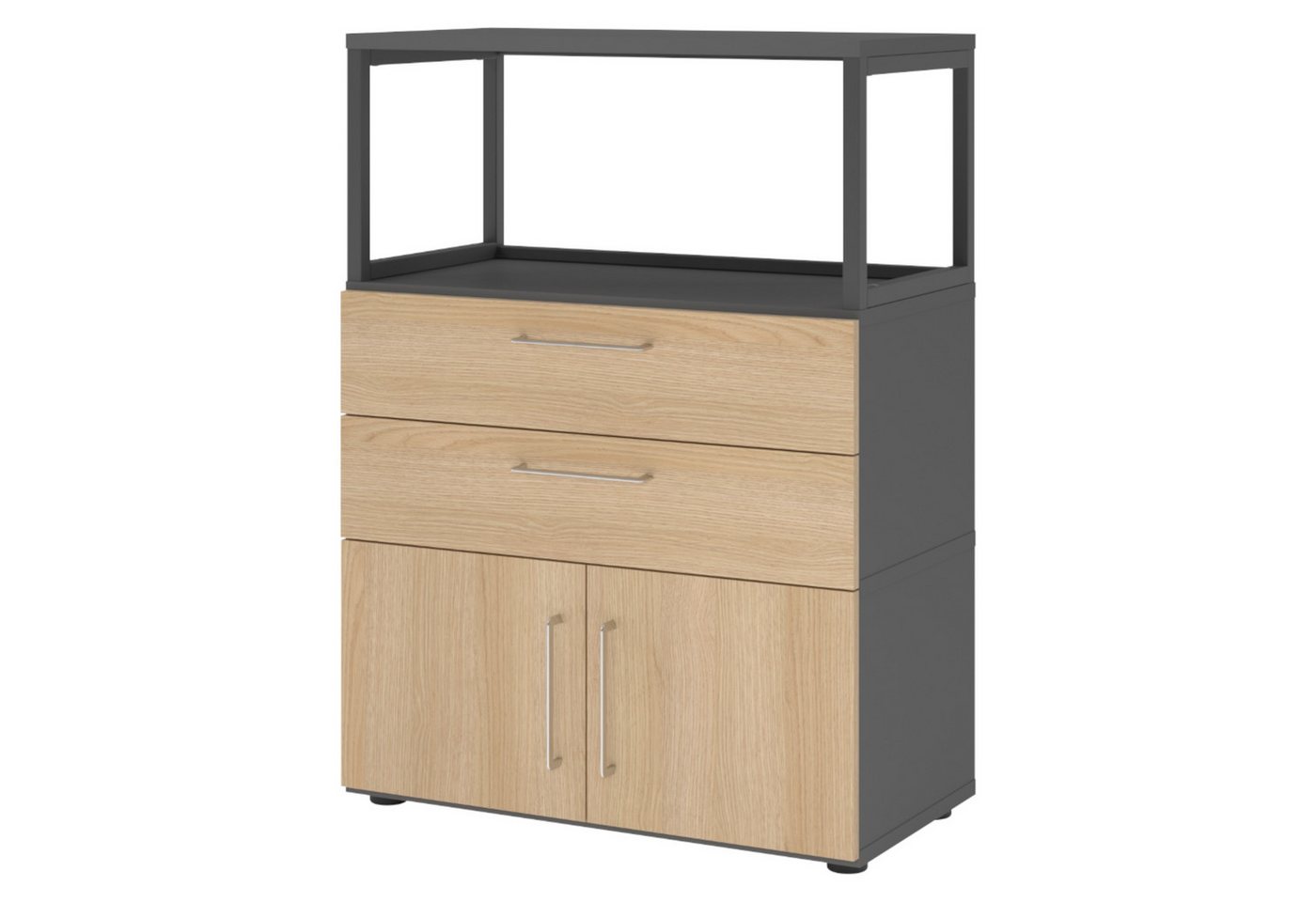 bümö Aktenregal flexi Schrank, Dekor: Graphit/Eiche von bümö
