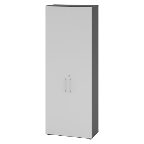bümö Aktenschrank abschließbar, Büroschrank Holz 80cm breit in Graphit/Grau - abschließbarer Schrank mit Aktenregal für's Büro & Arbeitszimmer, Büro Möbel Ordnerschrank mit Schloss bümö Aktenschrank abschließbar, Büroschrank Holz 80cm breit in Graphit/Grau - abschließbarer Schrank mit Aktenregal für's Büro & Arbeitszimmer, Büro Möbel Ordnerschrank mit Schloss von bümö