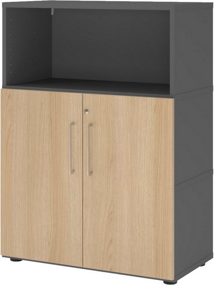 bümö Aktenschrank flexi Schrank Dekor: Graphit/Eiche von bümö