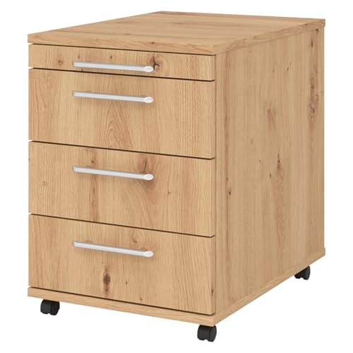 bümö Basic Rollcontainer mit Schubladen, Container aus Holz in Asteiche - Rollwagen für's Büro als Schreibtisch Unterschrank, Bürocontainer od. Schreibtischcontainer mit Relinggriffe bümö Basic Rollcontainer mit Schubladen, Container aus Holz in Asteiche - Rollwagen für's Büro als Schreibtisch Unterschrank, Bürocontainer od. Schreibtischcontainer mit Relinggriffe von bümö