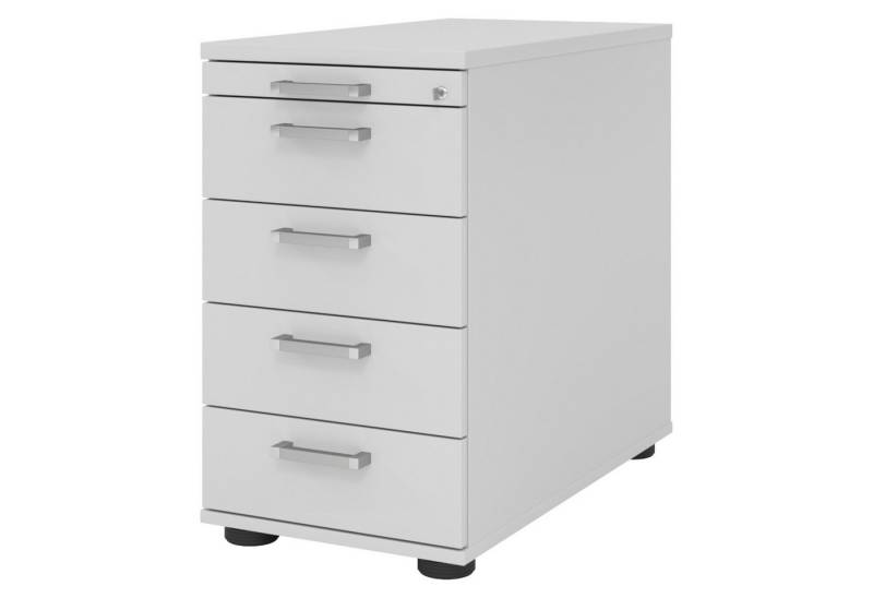 bümö Container office Standcontainer - mit 4 Schubladen Dekor: Grau mit Chromgriff (Metall) von bümö