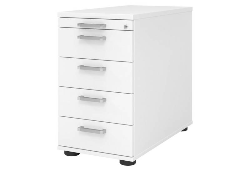 bümö Container office Standcontainer - mit 4 Schubladen Dekor: Weiß mit Chromgriff (Metall) von bümö