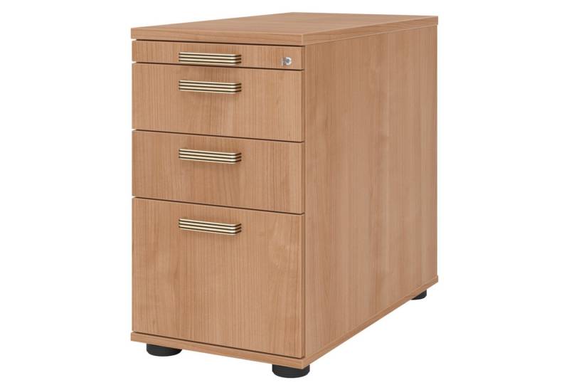 bümö Container office Standcontainer - mit Hängeregistratur Dekor: Nussbaum mit Streifengriff (Kunststoff) von bümö