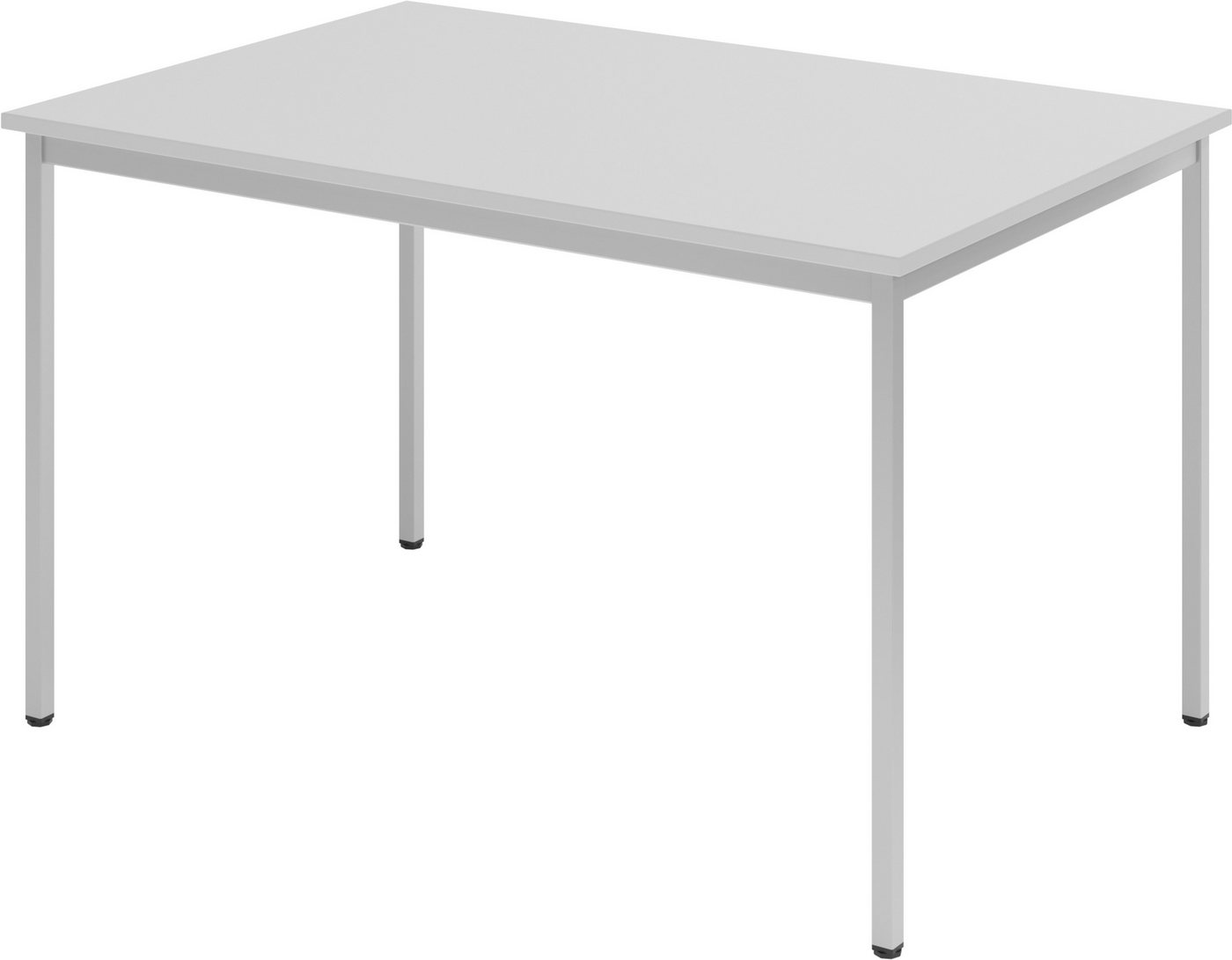 bümö Konferenztisch Kantinentisch Serie-V, Rechteck: 120x80 cm - Optik: Grau/Grau von bümö