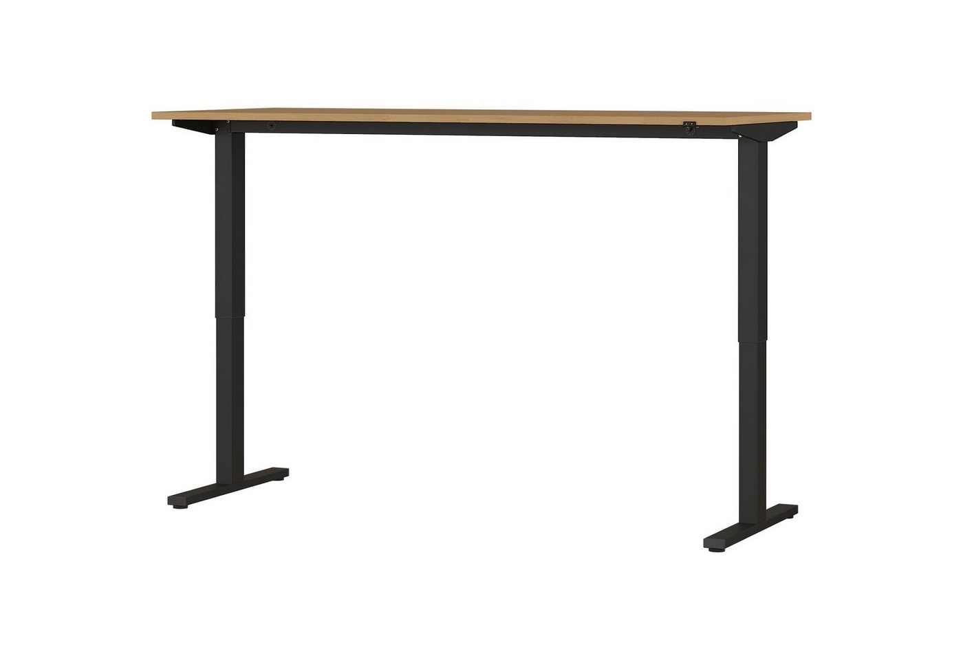 bümö Schreibtisch Andratx, elektrisch höhenverstellbar, 180x80 cm, Eiche-Schwarz von bümö