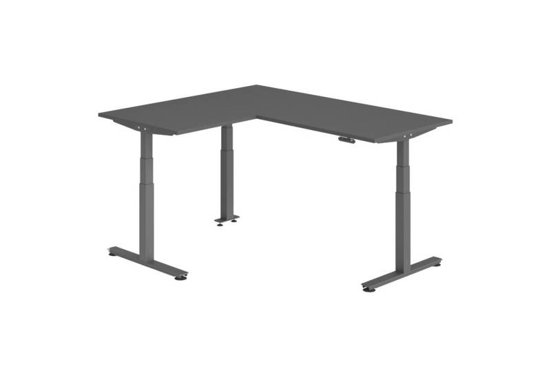 bümö Schreibtisch Eckschreibtisch XDSMW, Eckform: 180 x 160 cm - Dekor: Graphit von bümö