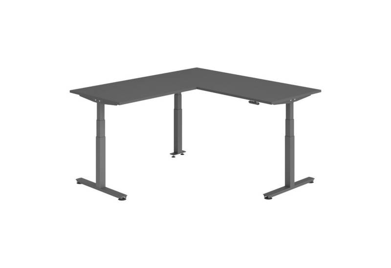 bümö Schreibtisch Eckschreibtisch XDSMW, Eckform: 180 x 200 cm - Dekor: Graphit von bümö