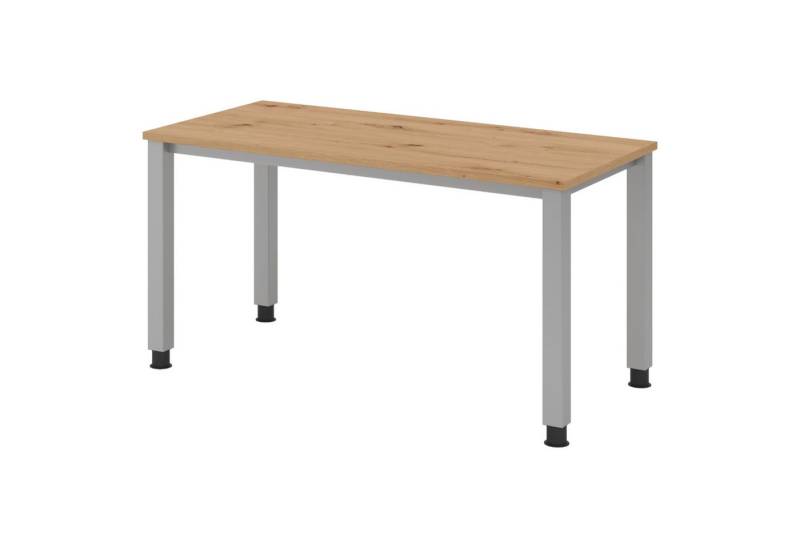 bümö Schreibtisch Q-Serie Mini, Rechteck: 140 x 67,2 cm - Dekor: Asteiche von bümö
