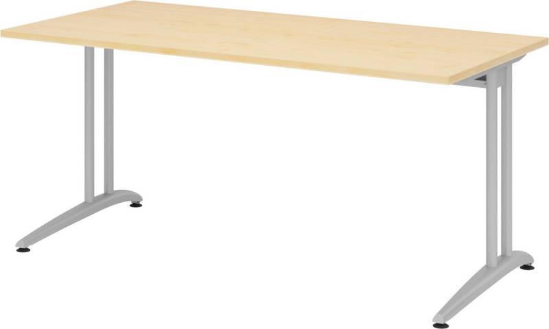 bümö Schreibtisch Serie-B - Arbeitshöhe: 72 cm, Rechteck: 160 x 80 cm - Dekor: Ahorn von bümö