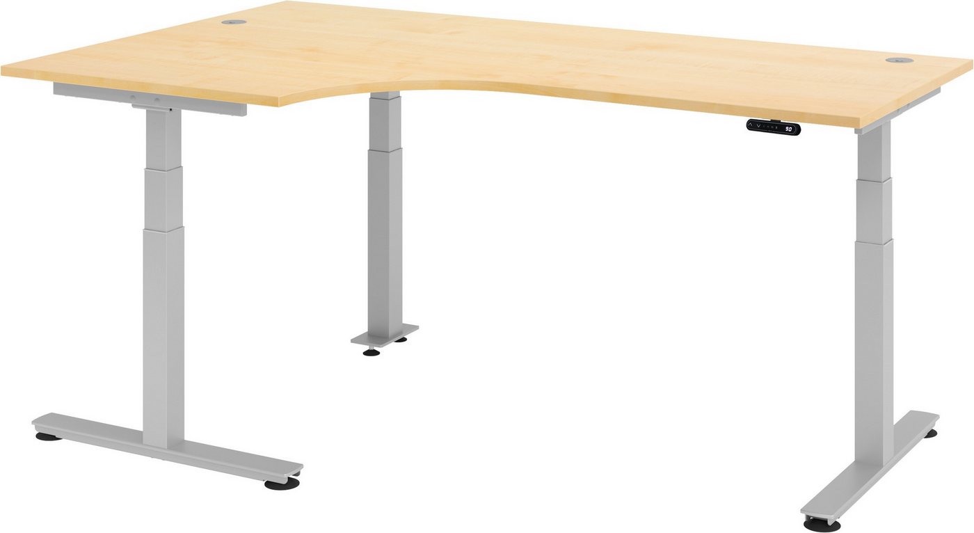 bümö Schreibtisch elektrisch XDSM - Arbeitshöhe: elektrisch höhenverstellbar, Eckform: 200 x 120 cm - Dekor: Ahorn von bümö