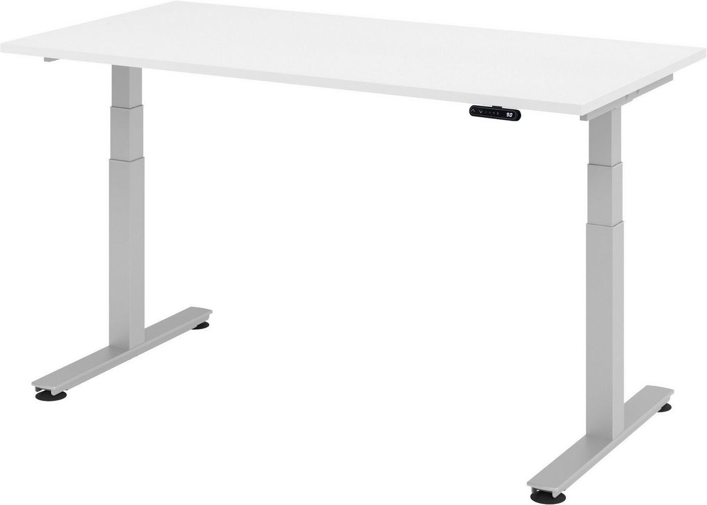 bümö Schreibtisch Schreibtisch elektrisch XDSM, Rechteck: 160 x 80 cm - Dekor: Weiß von bümö