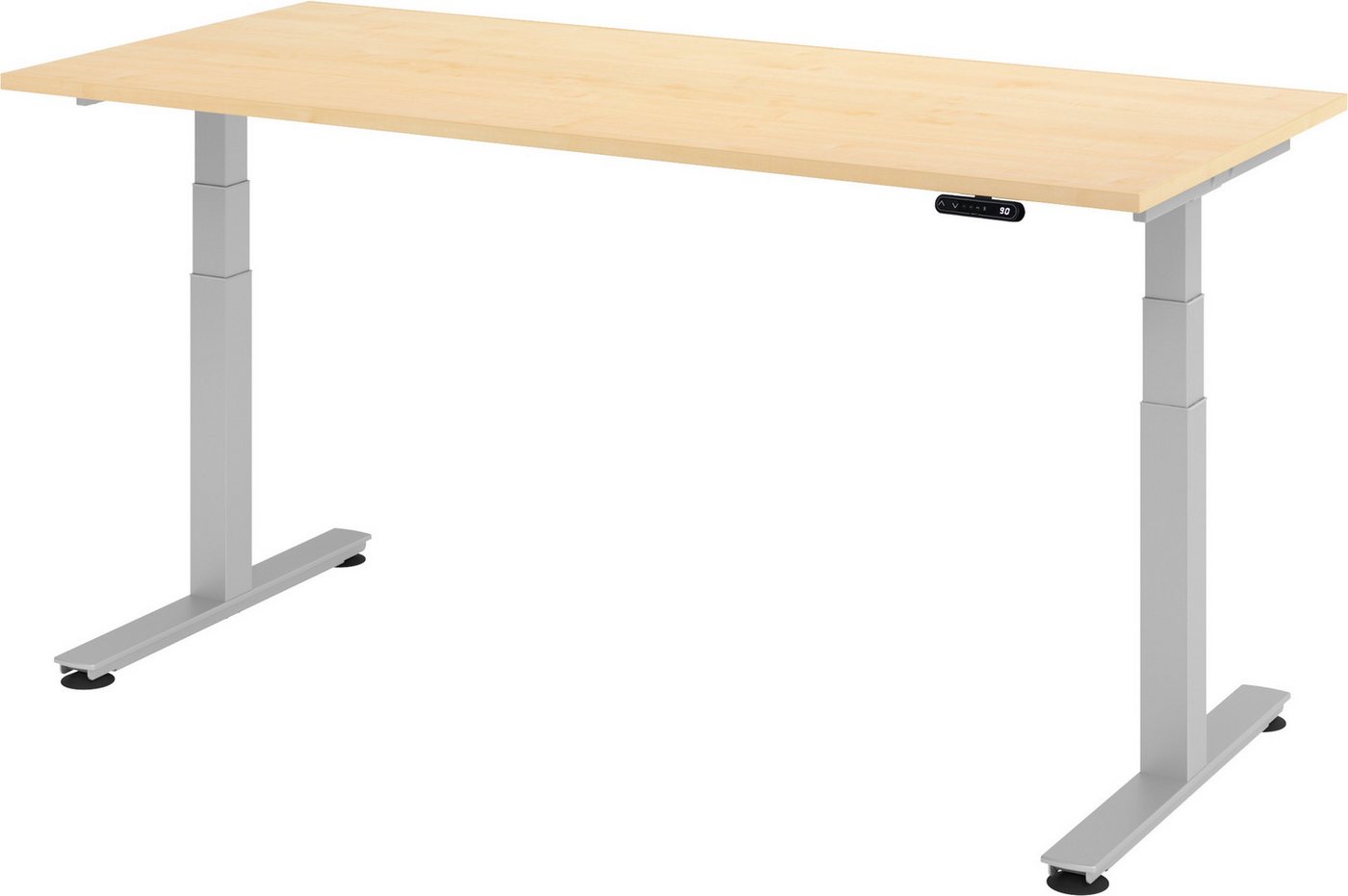 bümö Schreibtisch elektrisch XDSM - Arbeitshöhe: elektrisch höhenverstellbar, Rechteck: 180 x 80 cm - Dekor: Ahorn von bümö