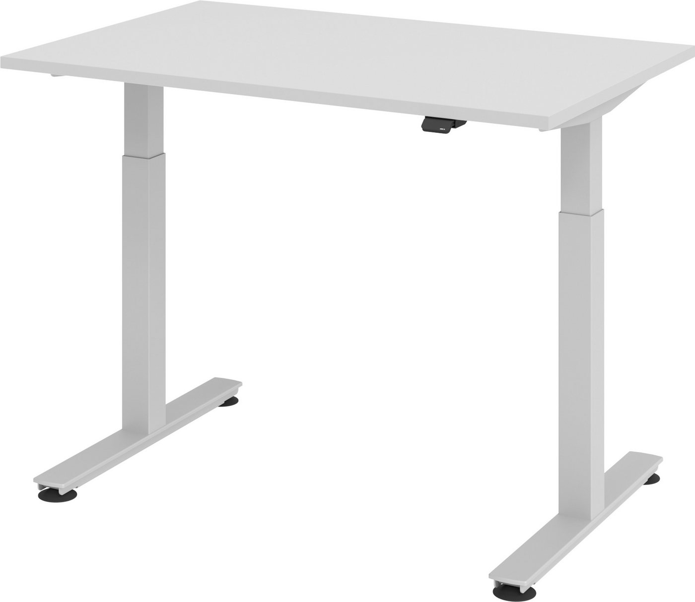 bümö Schreibtisch elektrisch XMST - Arbeitshöhe: elektrisch höhenverstellbar, Rechteck: 120 x 80 cm - Dekor: Grau von bümö