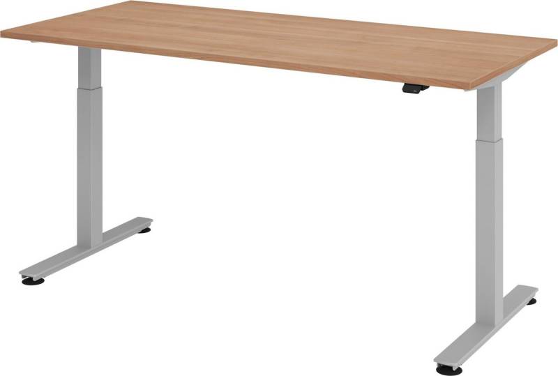 bümö Schreibtisch elektrisch XMST - Arbeitshöhe: elektrisch höhenverstellbar, Rechteck: 180 x 80 cm - Dekor: Nussbaum von bümö