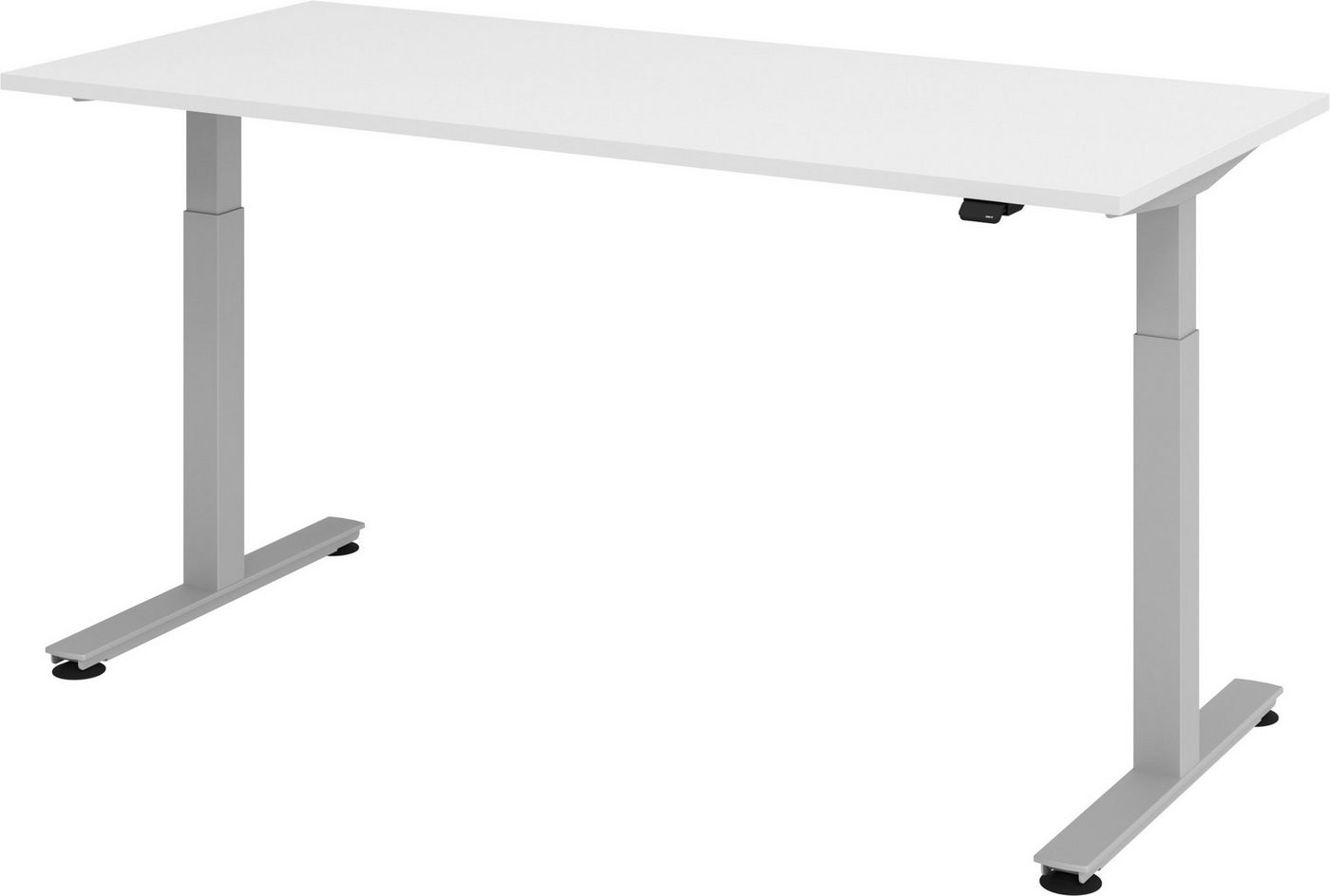 bümö Schreibtisch elektrisch XMST - Arbeitshöhe: elektrisch höhenverstellbar, Rechteck: 180 x 80 cm - Dekor: Weiß von bümö