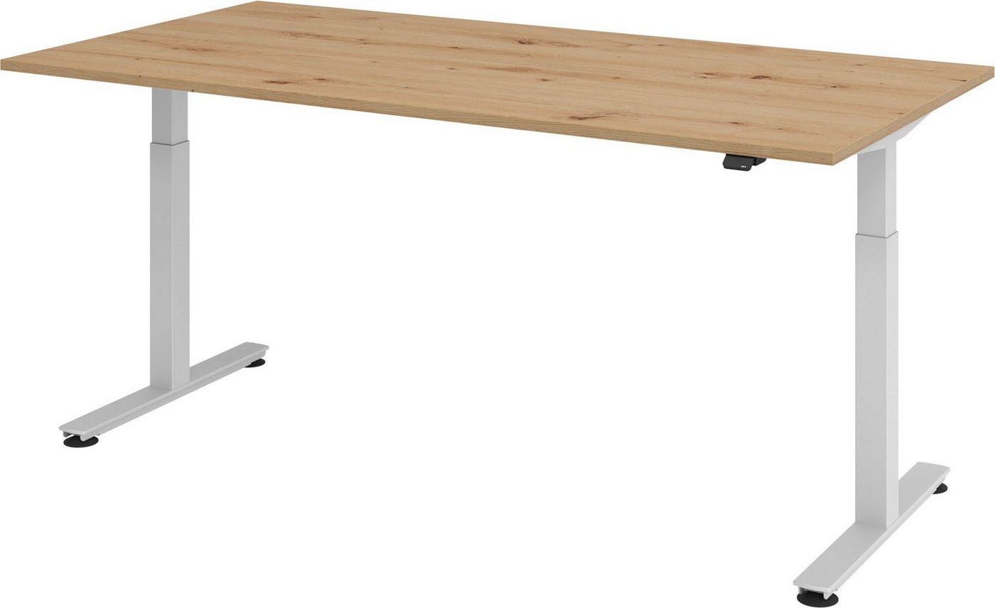 bümö Schreibtisch elektrisch XMST - Arbeitshöhe: elektrisch höhenverstellbar, Rechteck: 200 x 100 cm - Dekor: Asteiche von bümö