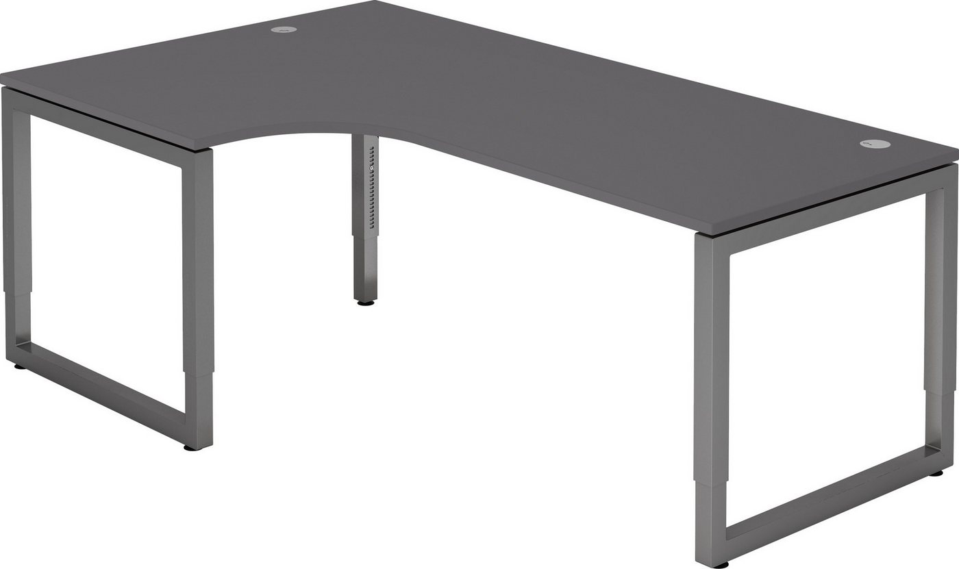 bümö Schreibtisch Serie-R - Arbeitshöhe:, Eckform: 200 x 120 cm - Dekor: Graphit - Gestell: Graphit bümö Schreibtisch Serie-R - Arbeitshöhe:, Eckform: 200 x 120 cm - Dekor: Graphit - Gestell: Graphit von bümö