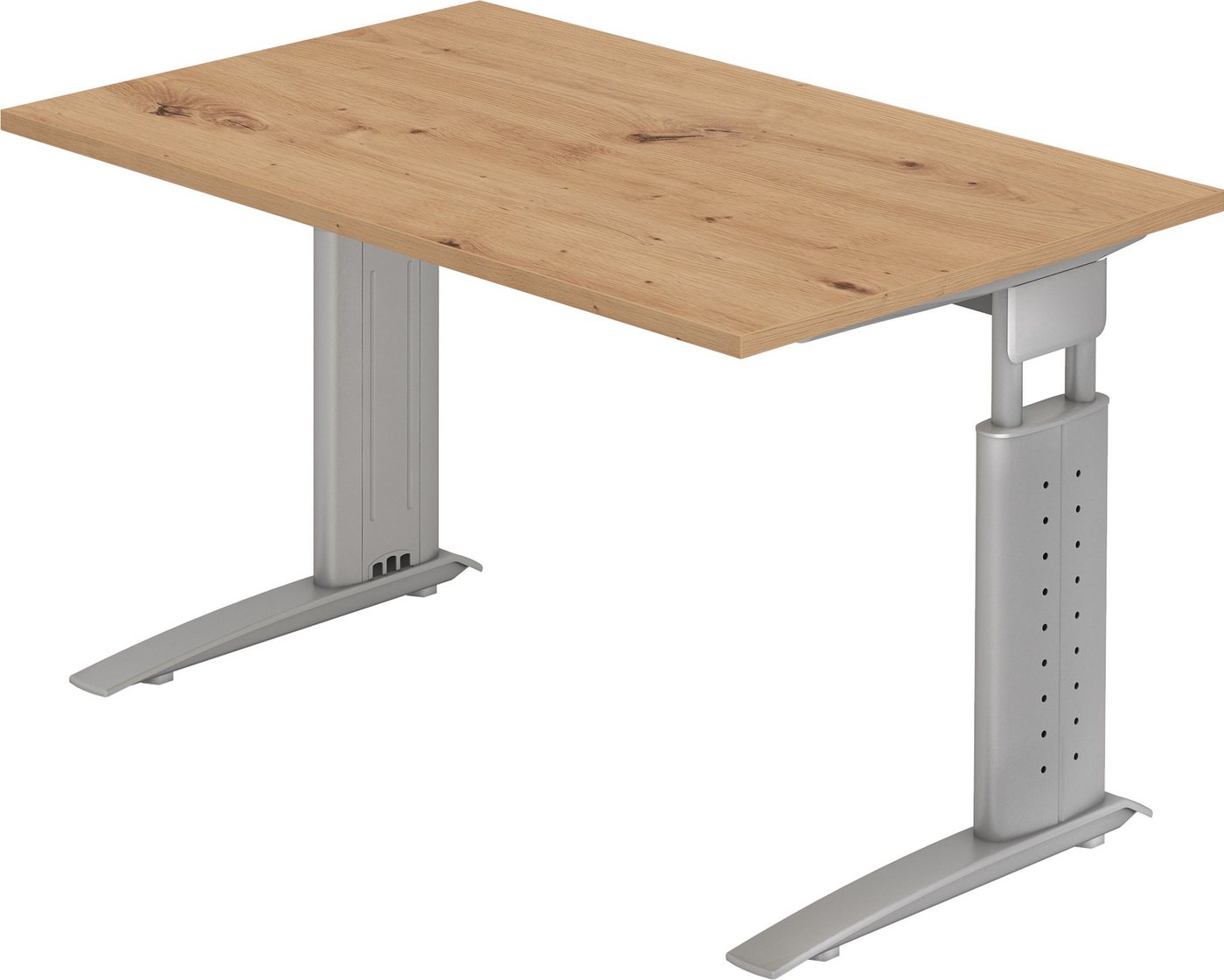 bümö Schreibtisch Serie-U - Arbeitshöhe:, Rechteck: 120 x 80 cm - Dekor: Asteiche - Gestell: Silbergrau bümö Schreibtisch Serie-U - Arbeitshöhe:, Rechteck: 120 x 80 cm - Dekor: Asteiche - Gestell: Silbergrau von bümö
