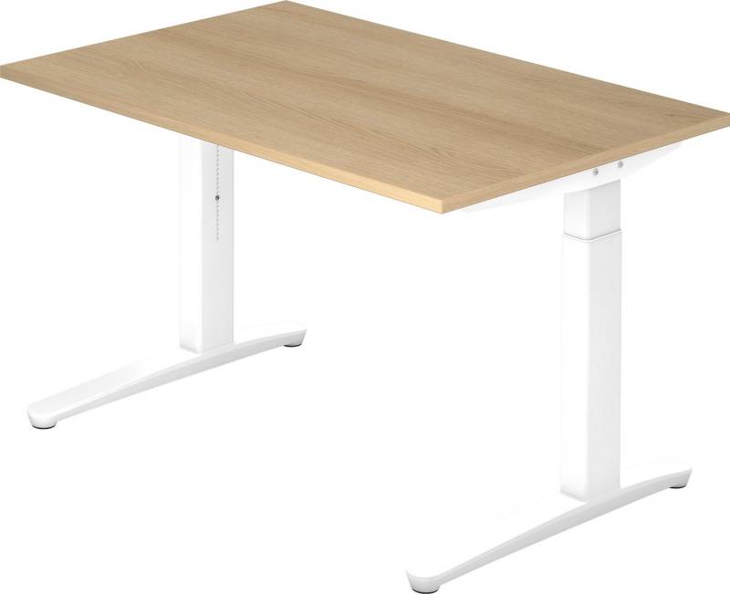 bümö Schreibtisch Serie-XB - Arbeitshöhe:, Rechteck: 120 x 80 cm - Dekor: Eiche - Gestell: Weiß bümö Schreibtisch Serie-XB - Arbeitshöhe:, Rechteck: 120 x 80 cm - Dekor: Eiche - Gestell: Weiß von bümö