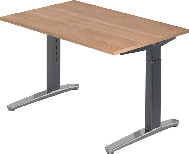 bümö Schreibtisch Serie-XB - Arbeitshöhe:, Rechteck: 120 x 80 cm - Dekor: Nussbaum - Gestell: Graphit/Alu poliert bümö Schreibtisch Serie-XB - Arbeitshöhe:, Rechteck: 120 x 80 cm - Dekor: Nussbaum - Gestell: Graphit/Alu poliert von bümö