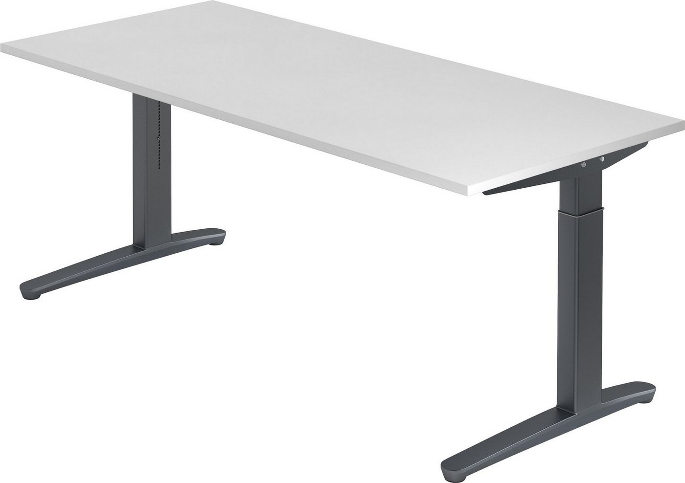 bümö Schreibtisch Serie-XB - Arbeitshöhe:, Rechteck: 180 x 80 cm - Dekor: Weiß - Gestell: Graphit bümö Schreibtisch Serie-XB - Arbeitshöhe:, Rechteck: 180 x 80 cm - Dekor: Weiß - Gestell: Graphit von bümö