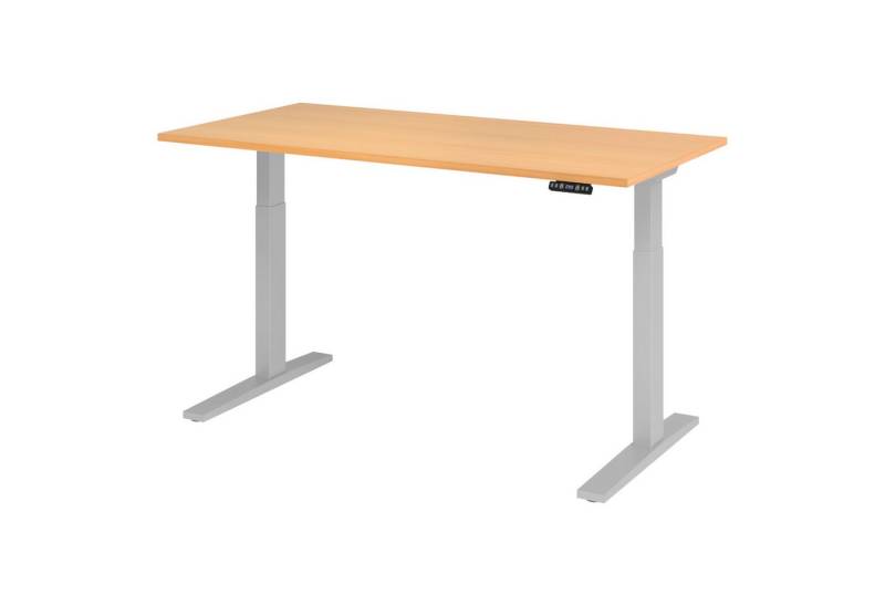 bümö Schreibtisch XMKA Schreibtisch, Rechteck: 160 x 80 cm - Dekor: Buche - Gestell: Silber bümö Schreibtisch XMKA Schreibtisch, Rechteck: 160 x 80 cm - Dekor: Buche - Gestell: Silber von bümö