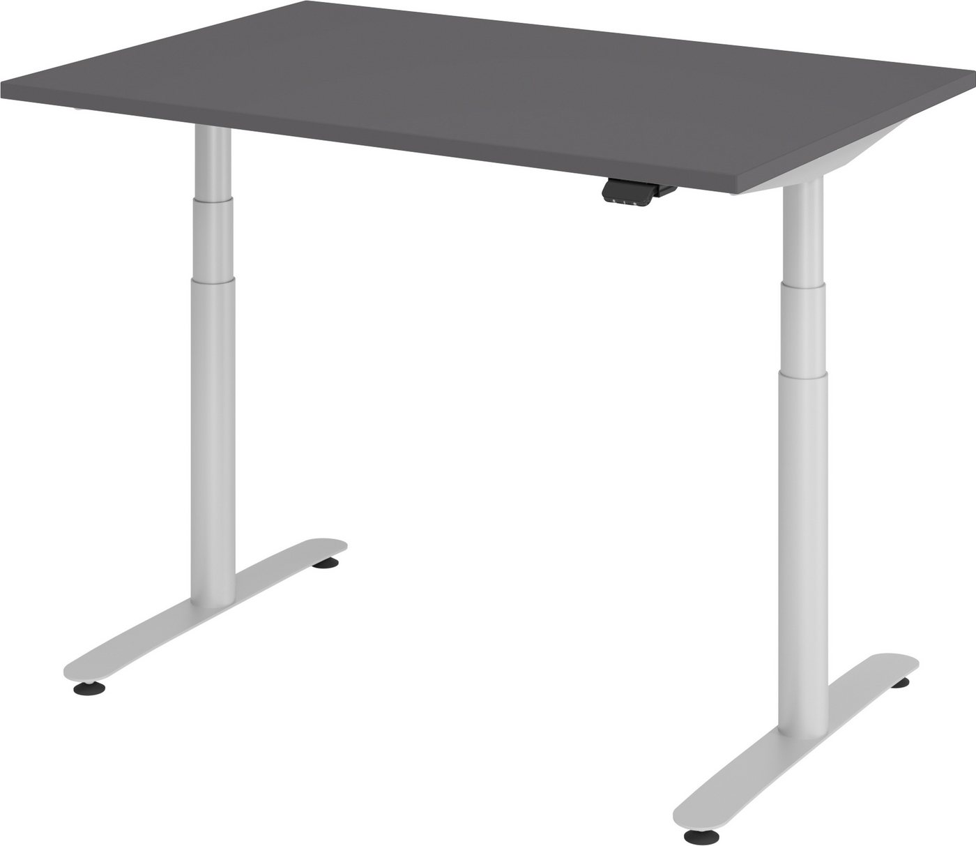 bümö Schreibtisch elektrisch Bluetooth & App XDLR - Arbeitshöhe:, Rechteck: 120 x 80 cm - Dekor: Graphit - Gestell: Silber bümö Schreibtisch elektrisch Bluetooth & App XDLR - Arbeitshöhe:, Rechteck: 120 x 80 cm - Dekor: Graphit - Gestell: Silber von bümö