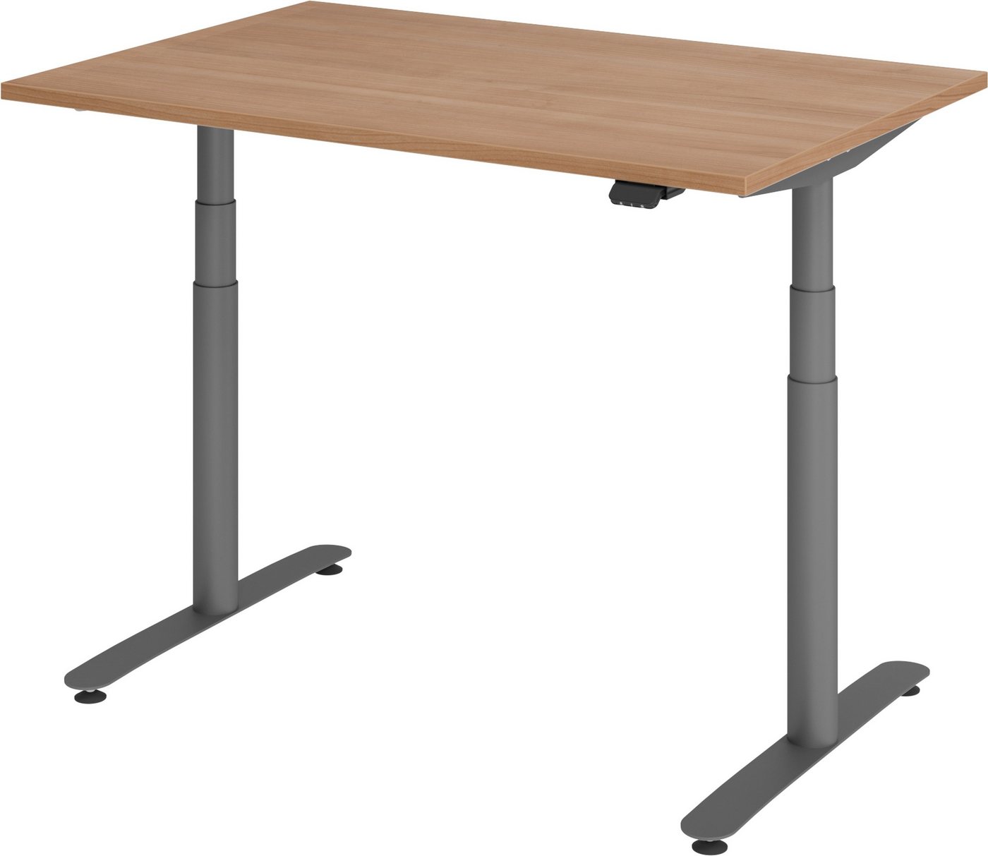 bümö Schreibtisch elektrisch Bluetooth & App XDLR - Arbeitshöhe:, Rechteck: 120 x 80 cm - Dekor: Nussbaum - Gestell: Graphit bümö Schreibtisch elektrisch Bluetooth & App XDLR - Arbeitshöhe:, Rechteck: 120 x 80 cm - Dekor: Nussbaum - Gestell: Graphit von bümö