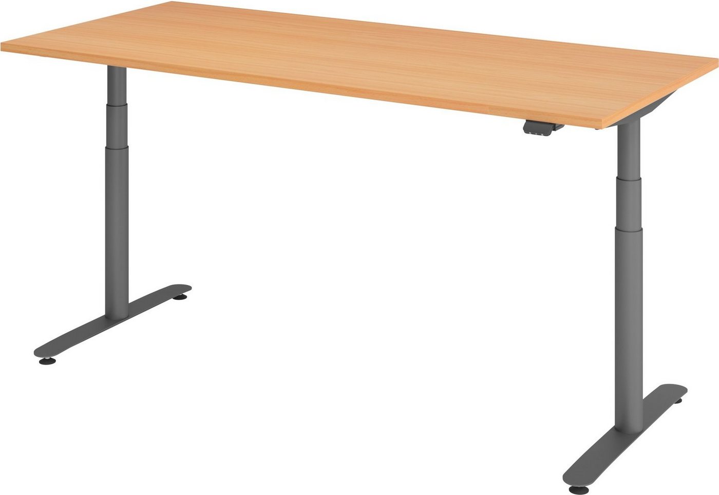 bümö Schreibtisch elektrisch Bluetooth & App XDLR - Arbeitshöhe:, Rechteck: 180 x 80 cm - Dekor: Buche - Gestell: Graphit bümö Schreibtisch elektrisch Bluetooth & App XDLR - Arbeitshöhe:, Rechteck: 180 x 80 cm - Dekor: Buche - Gestell: Graphit von bümö