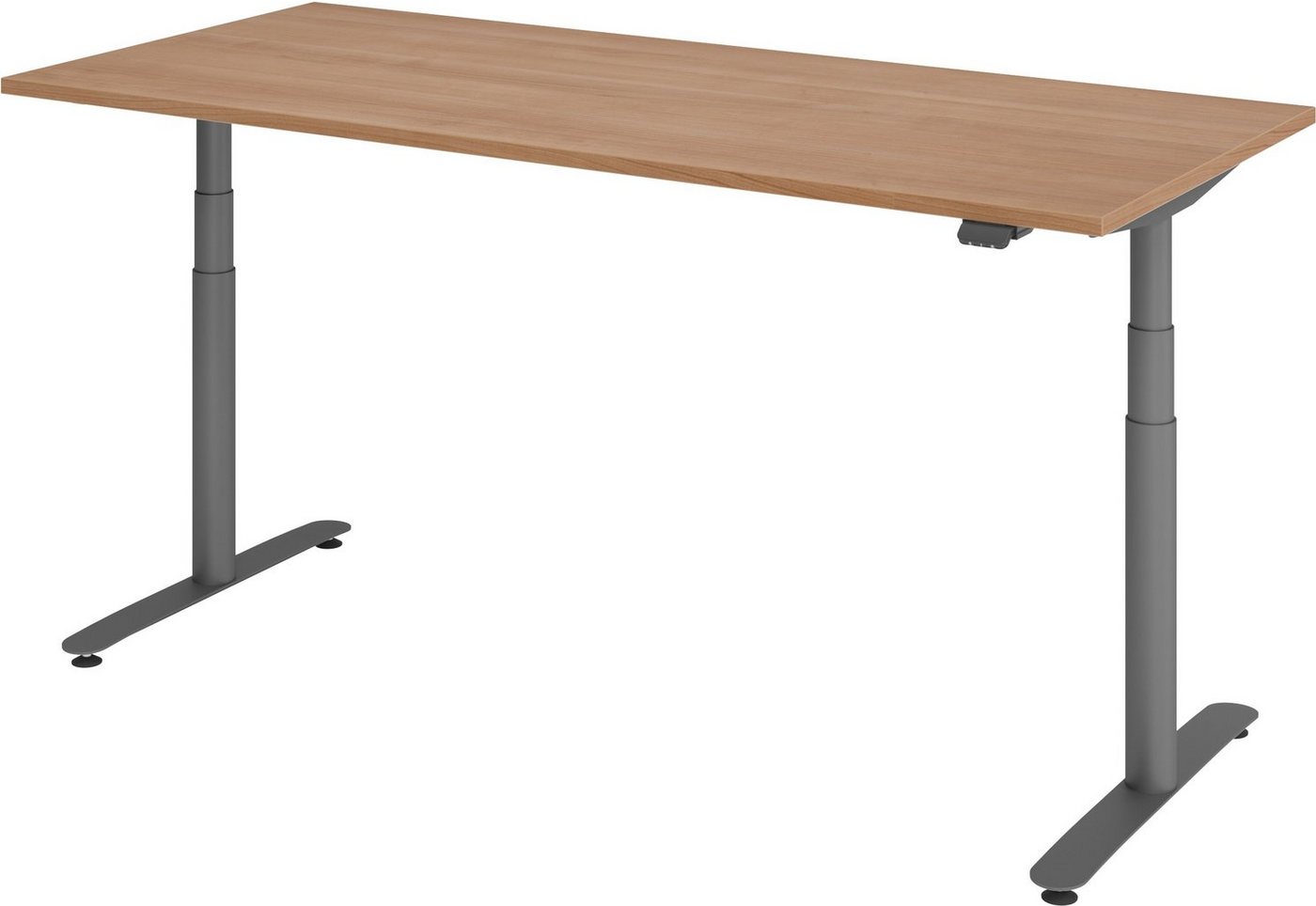 bümö Schreibtisch elektrisch Bluetooth & App XDLR - Arbeitshöhe:, Rechteck: 180 x 80 cm - Dekor: Nussbaum - Gestell: Graphit bümö Schreibtisch elektrisch Bluetooth & App XDLR - Arbeitshöhe:, Rechteck: 180 x 80 cm - Dekor: Nussbaum - Gestell: Graphit von bümö
