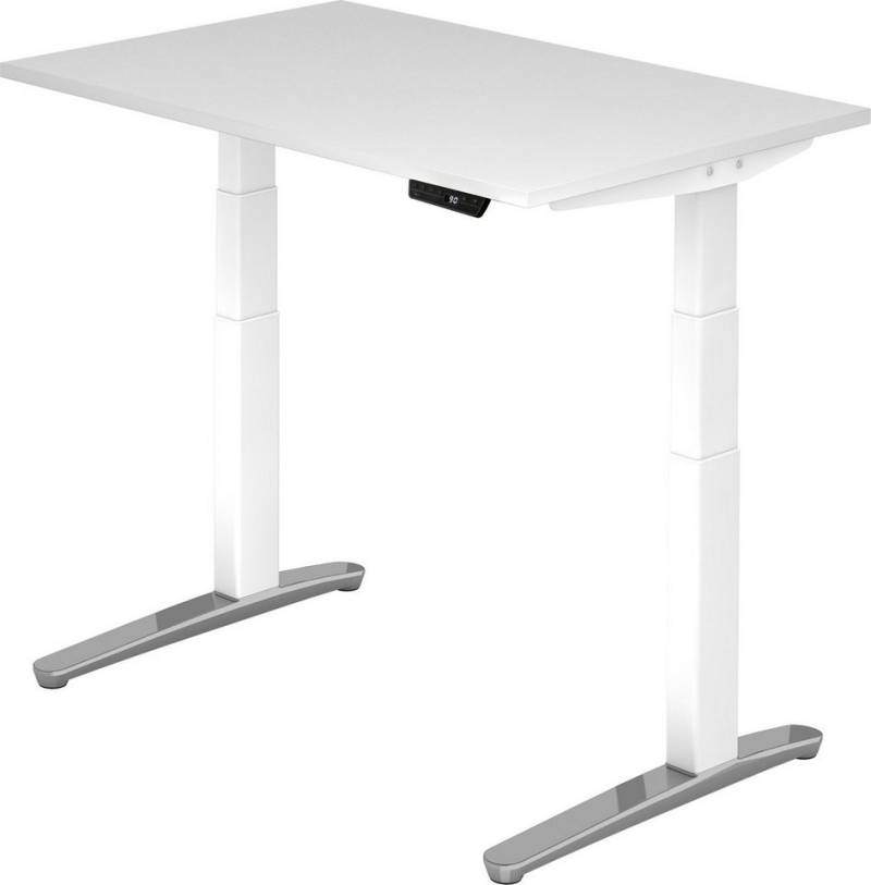 bümö Schreibtisch elektrisch XBHM - Arbeitshöhe:, Rechteck: 120 x 80 cm - Dekor: Weiß - Gestell: Weiß/Alu poliert bümö Schreibtisch elektrisch XBHM - Arbeitshöhe:, Rechteck: 120 x 80 cm - Dekor: Weiß - Gestell: Weiß/Alu poliert von bümö