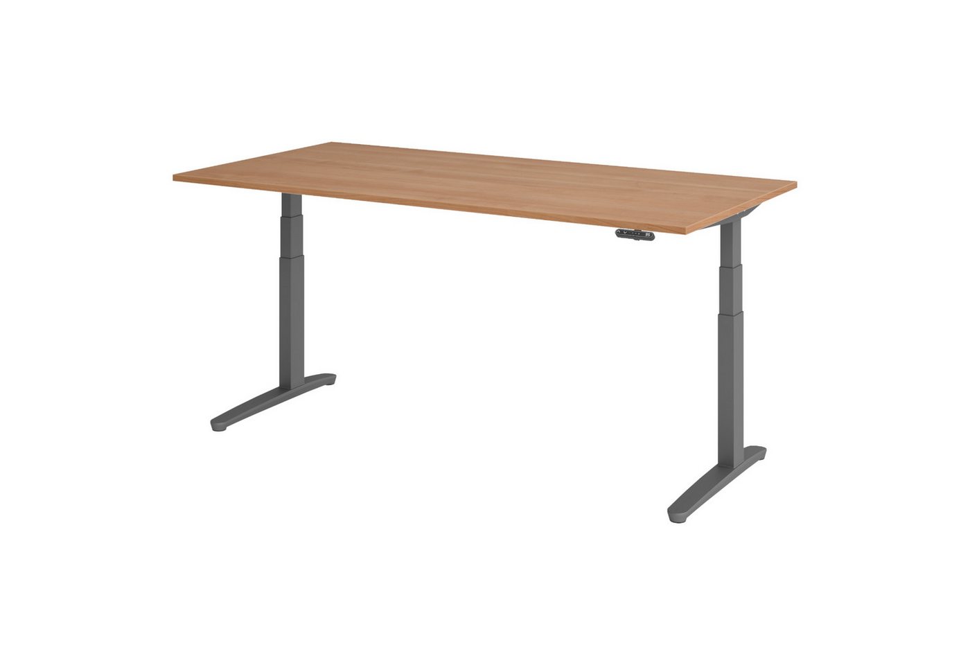 bümö Schreibtisch elektrisch XBHM elektrisch höhenverstellbar, Rechteck: 200 x 100 cm - Dekor: Nussbaum - Gestell: Graphit bümö Schreibtisch elektrisch XBHM elektrisch höhenverstellbar, Rechteck: 200 x 100 cm - Dekor: Nussbaum - Gestell: Graphit von bümö