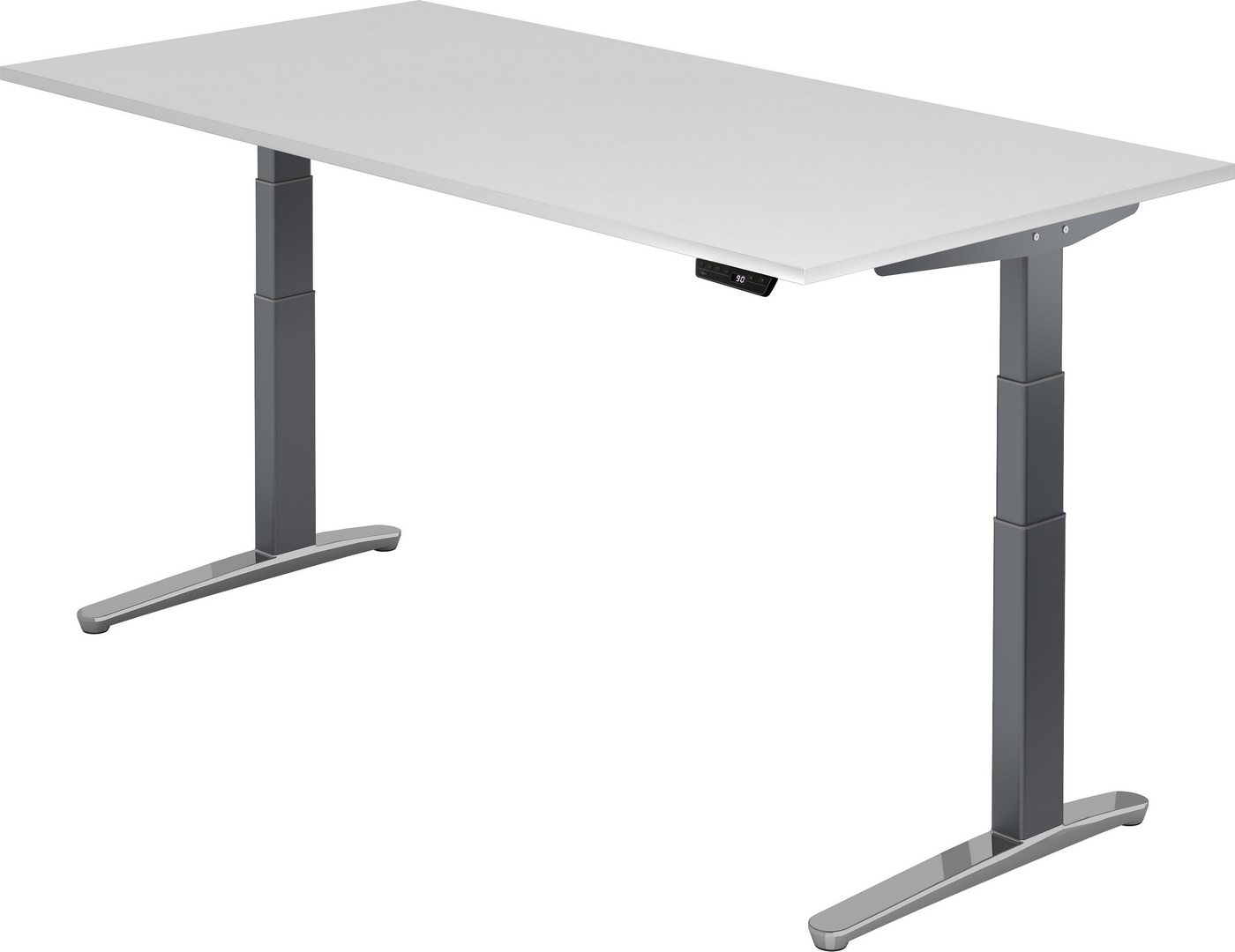 bümö Schreibtisch elektrisch XBHM - Arbeitshöhe:, Rechteck: 200 x 100 cm - Dekor: Weiß - Gestell: Graphit/Alu poliert bümö Schreibtisch elektrisch XBHM - Arbeitshöhe:, Rechteck: 200 x 100 cm - Dekor: Weiß - Gestell: Graphit/Alu poliert von bümö