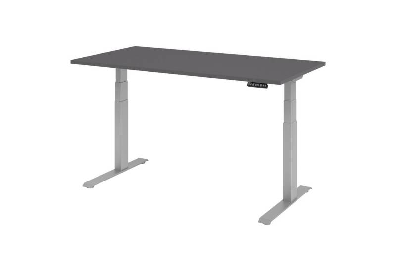 bümö Schreibtisch elektrisch XDKB elektrisch höhenverstellbar, Rechteck: 160 x 80 cm - Dekor: Graphit - Gestell: Silber bümö Schreibtisch elektrisch XDKB elektrisch höhenverstellbar, Rechteck: 160 x 80 cm - Dekor: Graphit - Gestell: Silber von bümö