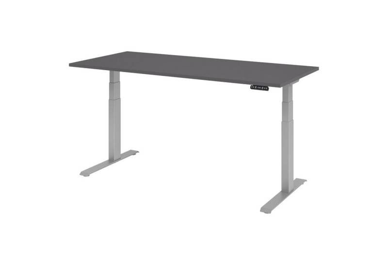 bümö Schreibtisch elektrisch XDKB elektrisch höhenverstellbar, Rechteck: 180 x 80 cm - Dekor: Graphit - Gestell: Silber bümö Schreibtisch elektrisch XDKB elektrisch höhenverstellbar, Rechteck: 180 x 80 cm - Dekor: Graphit - Gestell: Silber von bümö