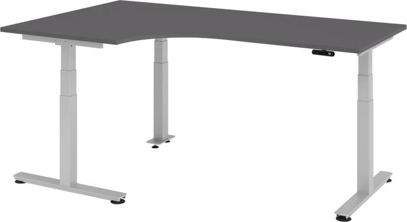 bümö Schreibtisch elektrisch XDSM - Arbeitshöhe:, Eckform: 200 x 120 cm - Dekor: Graphit von bümö