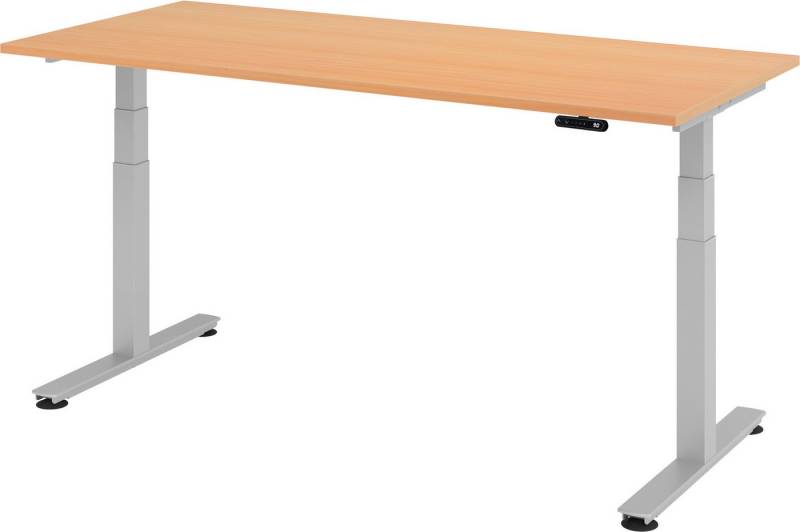 bümö Schreibtisch elektrisch XDSM - Arbeitshöhe:, Rechteck: 180 x 80 cm - Dekor: Buche von bümö