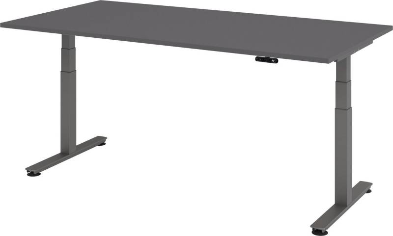 bümö Schreibtisch elektrisch XDSM - Arbeitshöhe:, Rechteck: 200 x 100 cm - Dekor: Graphit von bümö