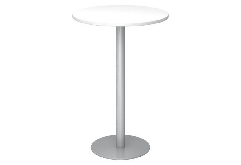 bümö Stehtisch Stehtisch rund STH, Dekor: Weiß - Gestell: Silber von bümö