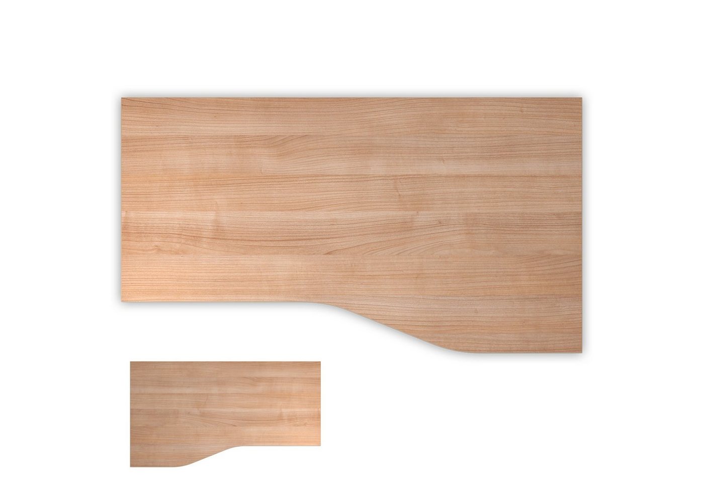 bümö Tischplatte DIY Schreibtischplatte, Freiform: 180 x 100 cm- Dekor: Nussbaum von bümö