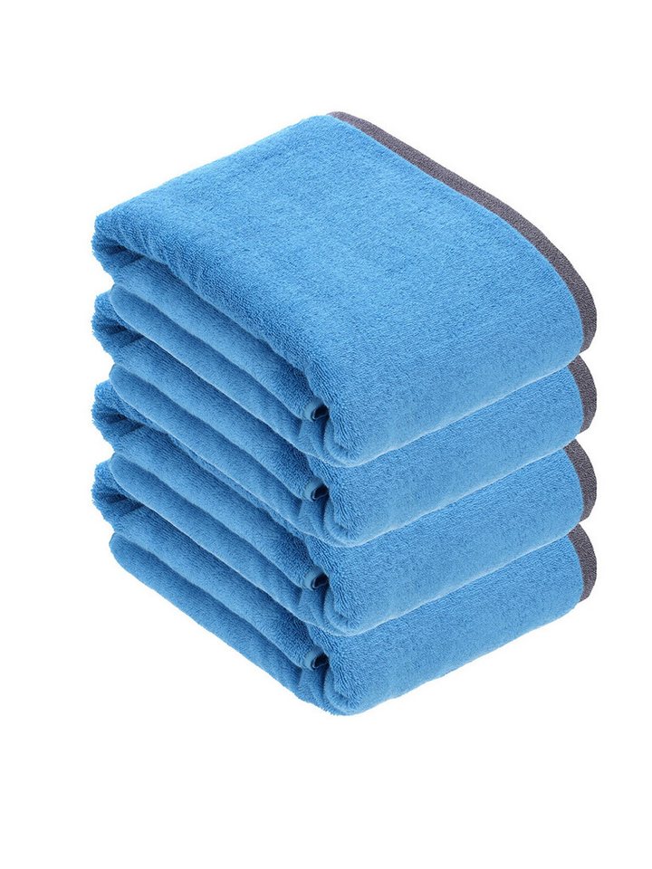 bugatti Badetücher 4er Pack Badetuch Prato, Frottier (Spar-Set, 4-St), hohe Markenqualität von bugatti