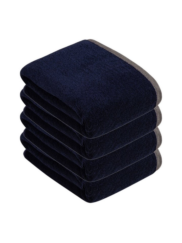 bugatti Badetücher 4er Pack Badetuch Prato, Frottier (Spar-Set, 4-St), hohe Markenqualität von bugatti