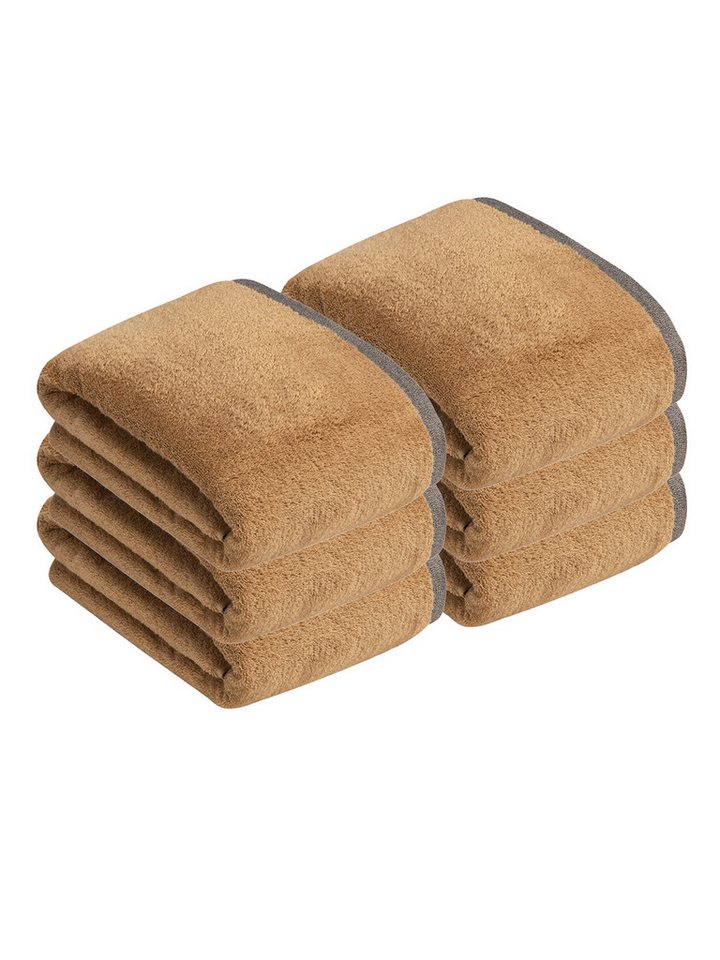 bugatti Badetücher 6er Pack Badetuch Prato, Frottier (Spar-Set, 6-St), hohe Markenqualität von bugatti