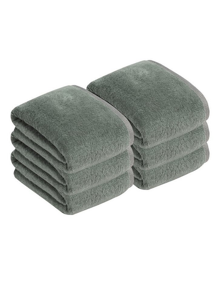 bugatti Badetücher 6er Pack Badetuch Prato, Frottier (Spar-Set, 6-St), hohe Markenqualität von bugatti