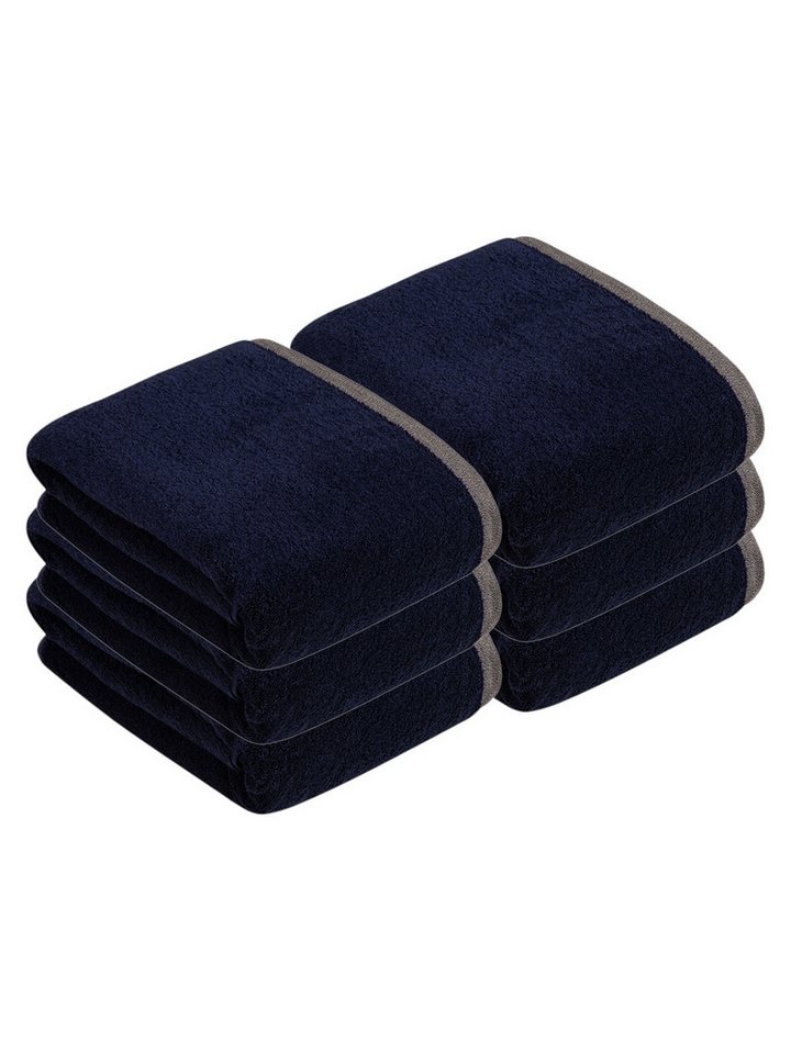 bugatti Badetücher 6er Pack Badetuch Prato, Frottier (Spar-Set, 6-St), hohe Markenqualität von bugatti