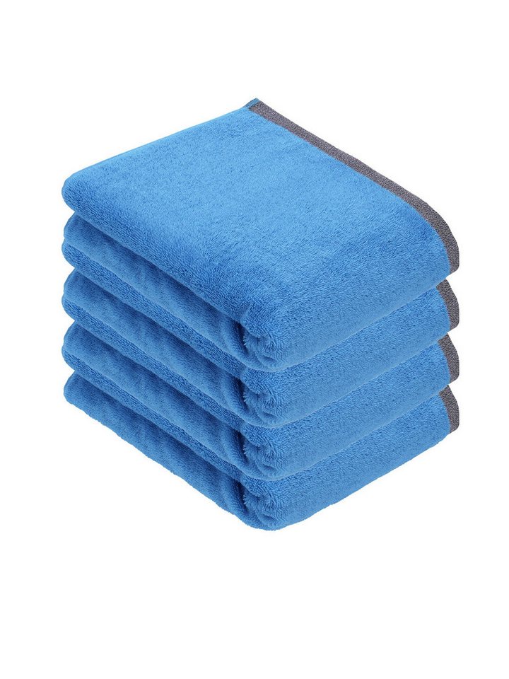 bugatti Duschtücher 4er Pack Duschtuch Prato, Frottier (Spar-Set, 4-St), hohe Markenqualität von bugatti