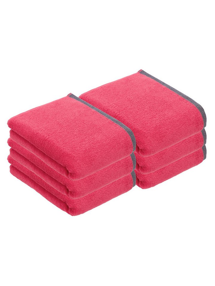bugatti Duschtücher 6er Pack Duschtuch Prato, Frottier (Spar-Set, 6-St), hohe Markenqualität von bugatti