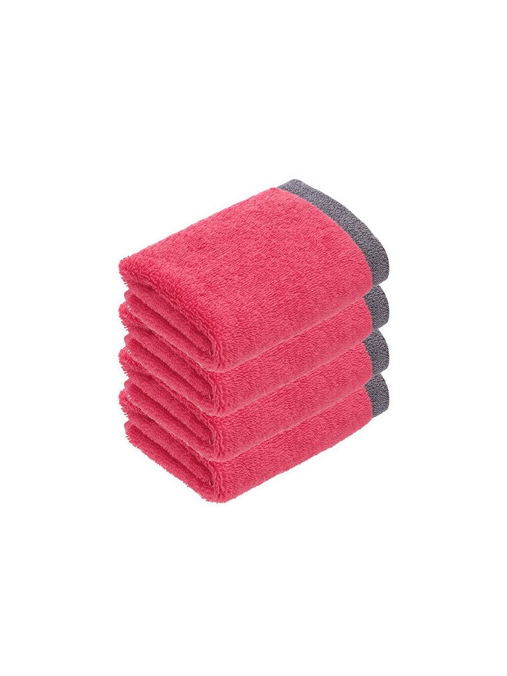 bugatti Seiftuch 4er Pack Seiftuch Prato, Frottier (Spar-Set, 4-St), hohe Markenqualität von bugatti