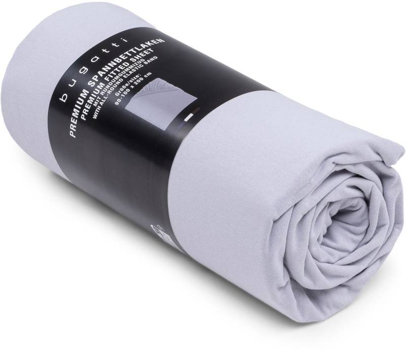 bugatti Spannbettlaken bugatti Premium, Baumwolle-Elasthan, Gummizug: rundum, (1 Stück), blickdicht und dehnbar von bugatti