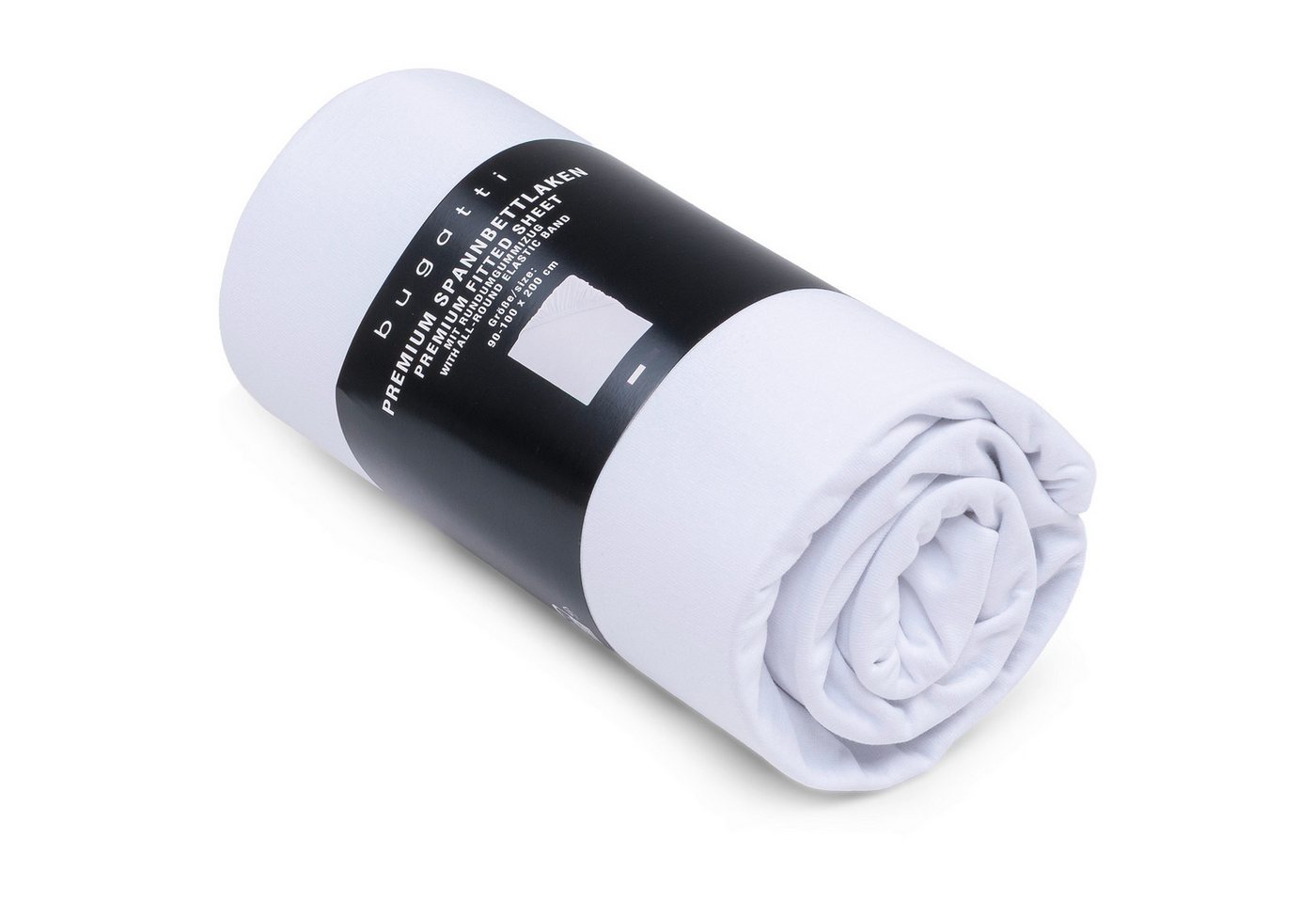 bugatti Spannbettlaken bugatti Premium, Baumwolle-Elasthan, Gummizug: rundum, (1 Stück), blickdicht und dehnbar von bugatti